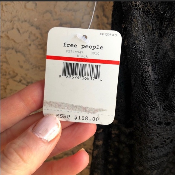 FREE PEOPLE Mitered Meadows Lace Apron Dress NWT - Picture 6 of 7